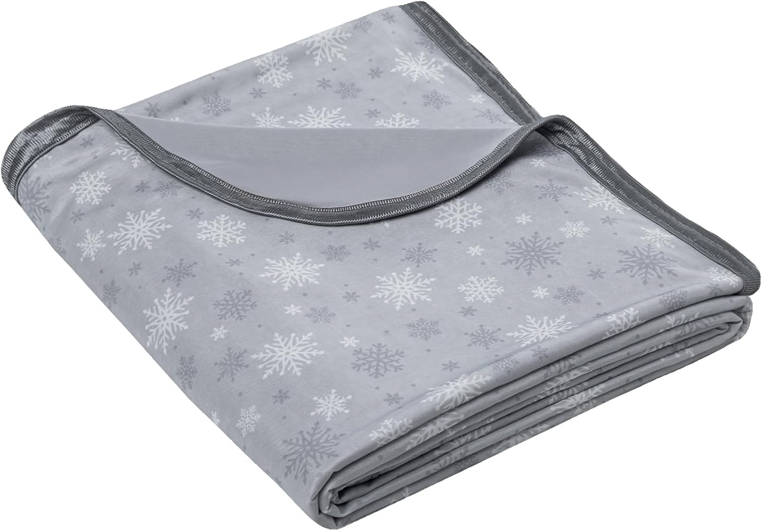 OIGAE Cooling Blanket for Hot Sleepers – Thin Summer Cooling Blanket Queen Size, Q-Max >0.5 Lightweight Cooling Throw Blanket for Bed, Couch, or Sofa – Snowflake Cool Blankets, (Blue, 90" x 90")