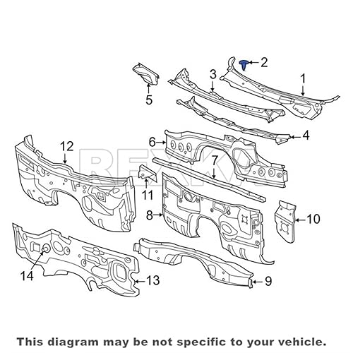 Miniatura 7 de Rexka 50 clips de retención de revestimiento de guardabarros 6506293AA compatibles con Jeep Wrangler Grand Cherokee Commander Dodge RAM