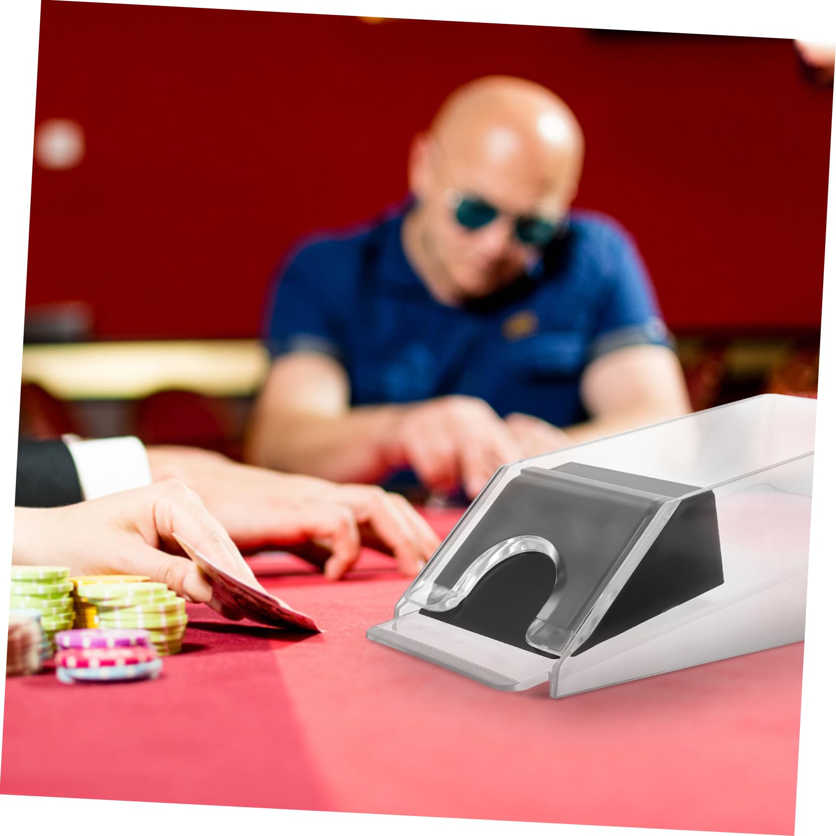 TOYANDONA 1pezzi Dispenser Di Carte Acrilico Per Giochi Da Tavolo Accessorio Pratico Per Poker Struttura Unica e Facile Da Usare Mantiene Le Carte Ordine Graffi Per Feste e Serate Di Gioco