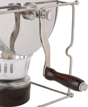 Fdit 1Pc Mini Manual Coffee Beans Roasting Machine DIY الفولاذ المقاوم للصدأ بكرات مع مقبض