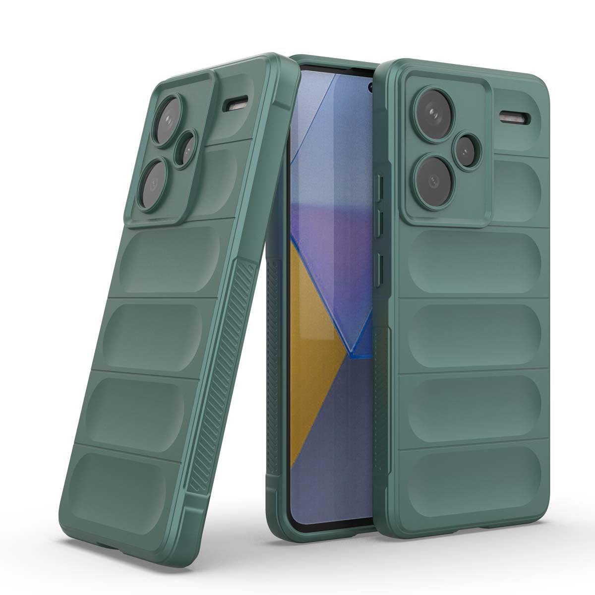 GOKEN Cover per Xiaomi Redmi Note 13 Pro Plus 5G (Pro+) - Custodia Morbida in Silicone Antiurto, Case con Bordi Elettroplaccati e Carta Glitter Integrata -Viola Sfumato