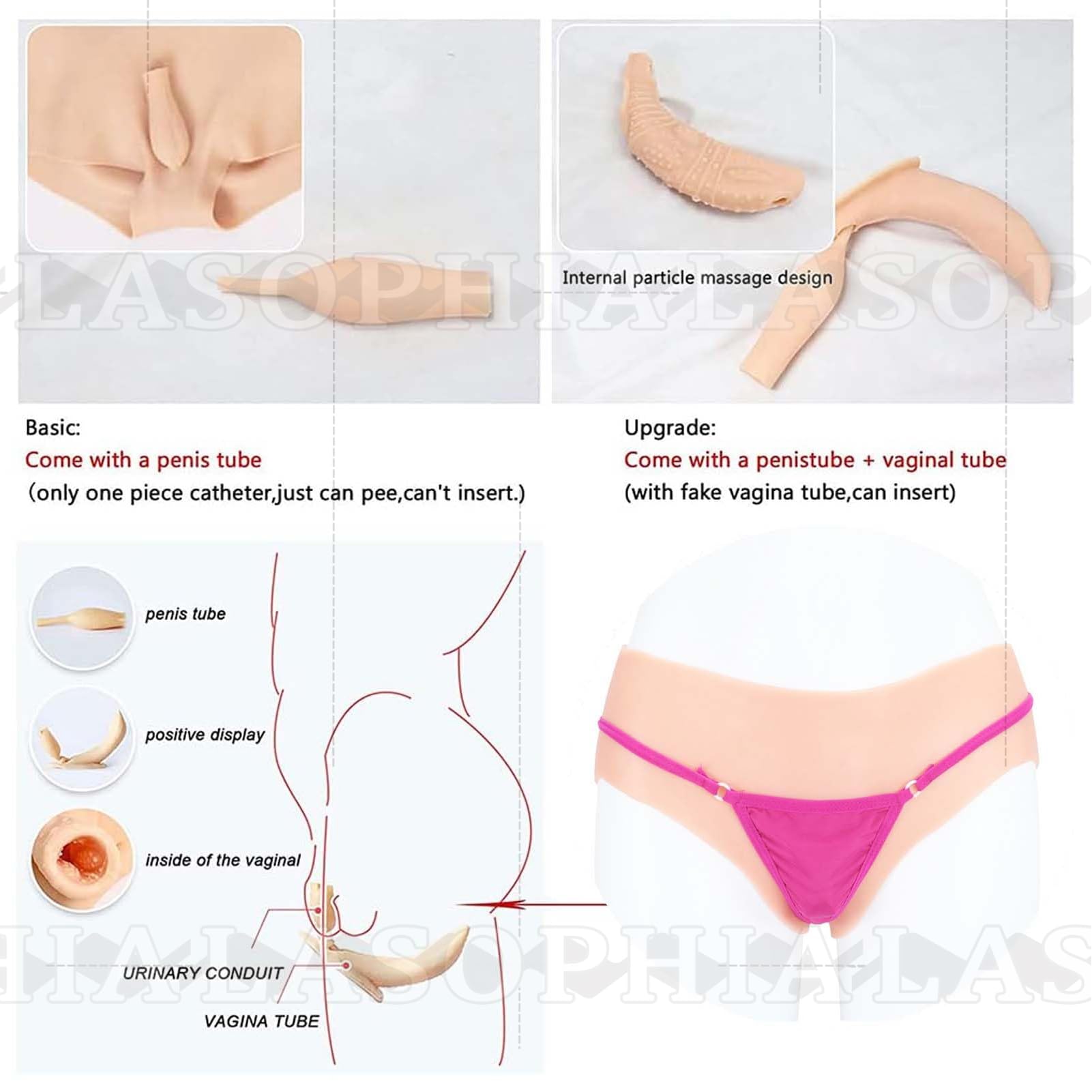 Mutandine A Triangolo in Silicone da Donna,Modellatore del Corpo,Controllo E Push-Up,Slip Che Sollevano I Fianchi,Lingerie Nascosta per Crossdresser