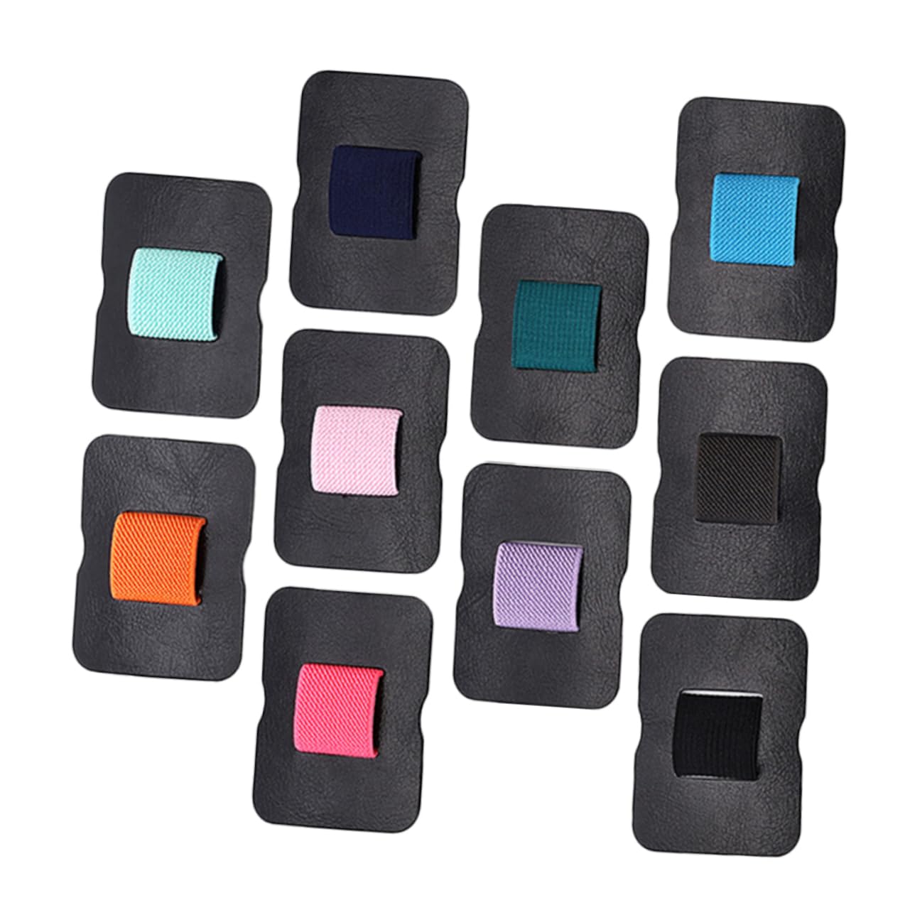 HOMSFOU 5 Sätze Elastizerbänderhalter Klebrig Modern Groß Organisation Aluminium Laptop Notizbuch Für Büro Tagebuch Stifthalter Selbstklebender Stifthalter Pu 10 Stück * 5