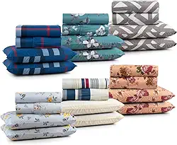 Jogo De Lençol Casal 4 Peças Micropercal 400 Fios Estampado Casal Queen e King (Sortido Masculino, Casal)