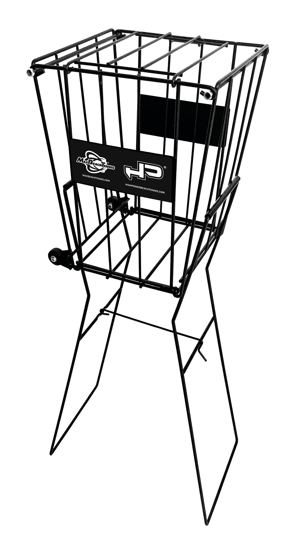 HP Cesto porta palline, per tennis, padel, beach tennis, pickleball. Richiudibile, cestino dotato di comode ruote di trasporto, durevole, confortevole, resistente. Capacità: 72 palline.