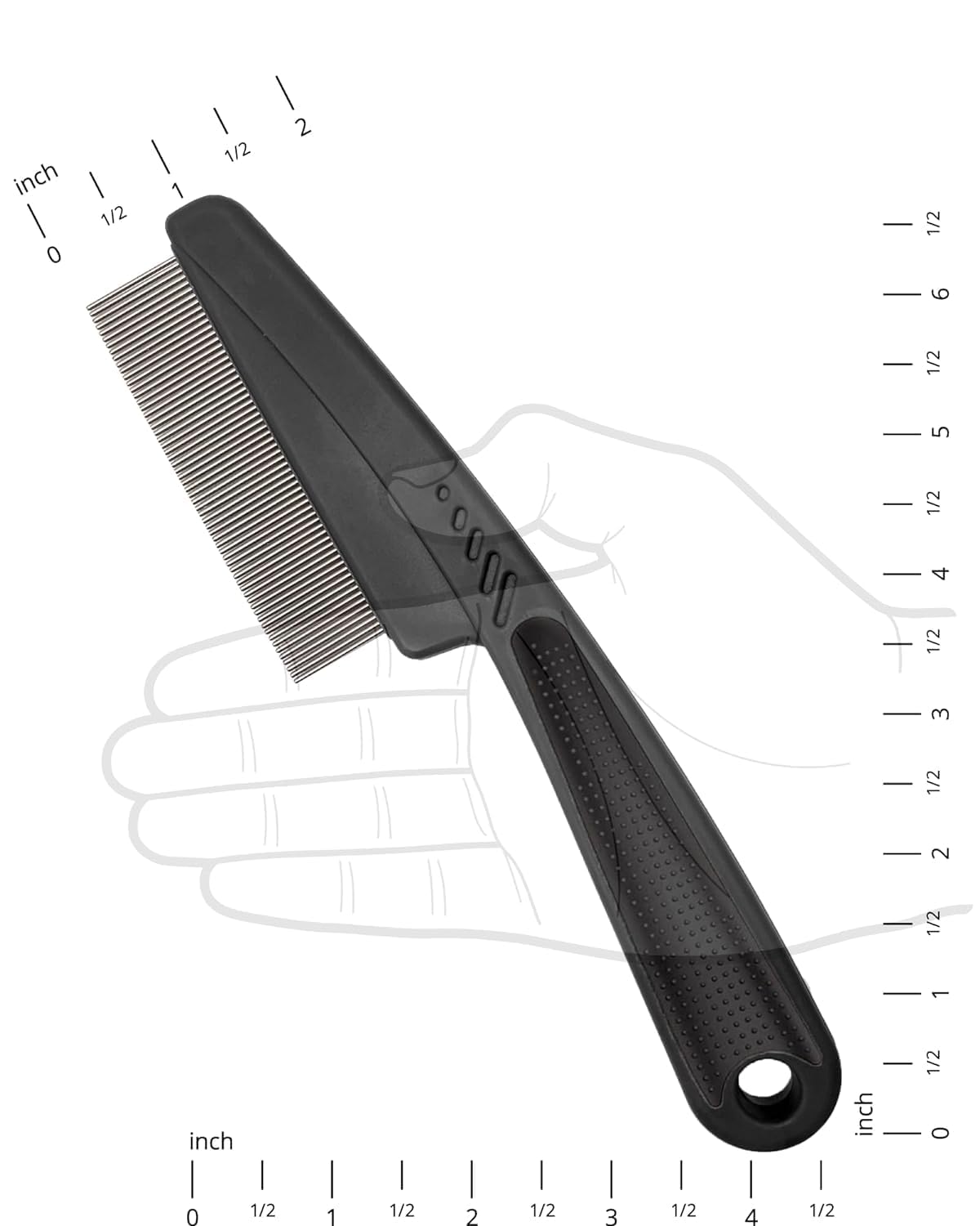 2Pcs Black Multifunctional Stainless Steel Fine-Toothed Dandruff Comb, Professional Scalp Care Tool, Suitable for All Ages,Hair Combs,Beauty and Personal Care,Styling Tools and Appliances 3