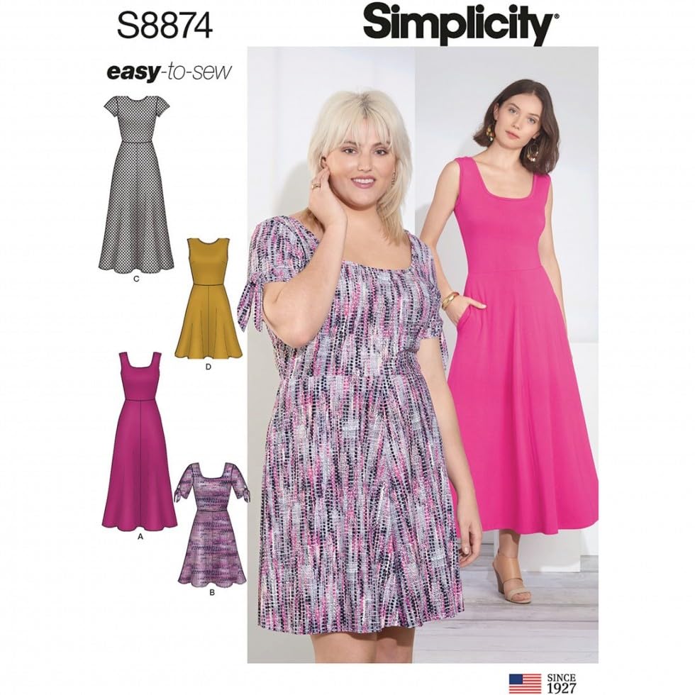 Simplicity Sewing Pattern 8874 Dresses AA (10-12-14-16-18)