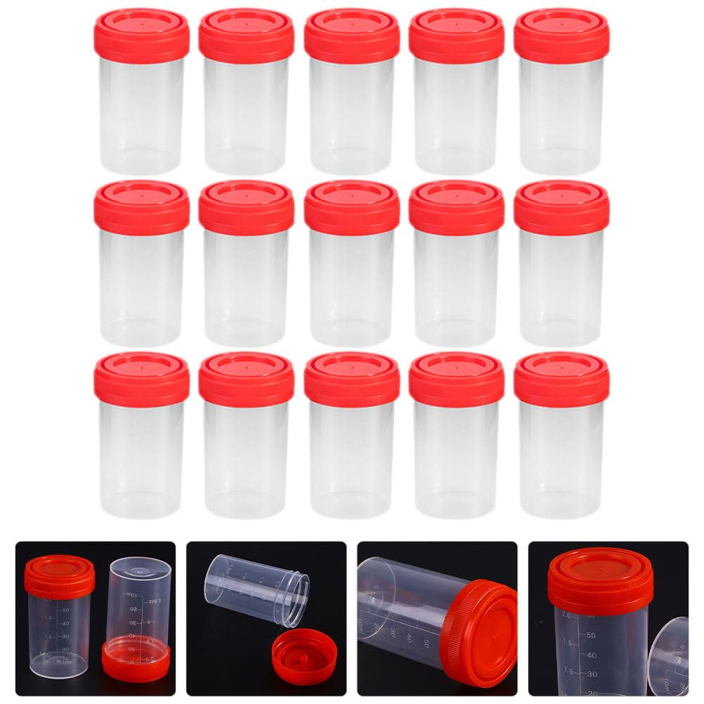 SOLUSTRE Contenedores De Plástico 25 Uds Taza De Muestreo Taza De Orina Recipientes De Plástico Tazas De Recolección De Muestras De Orina Taza De Medición Contenedor De Orina