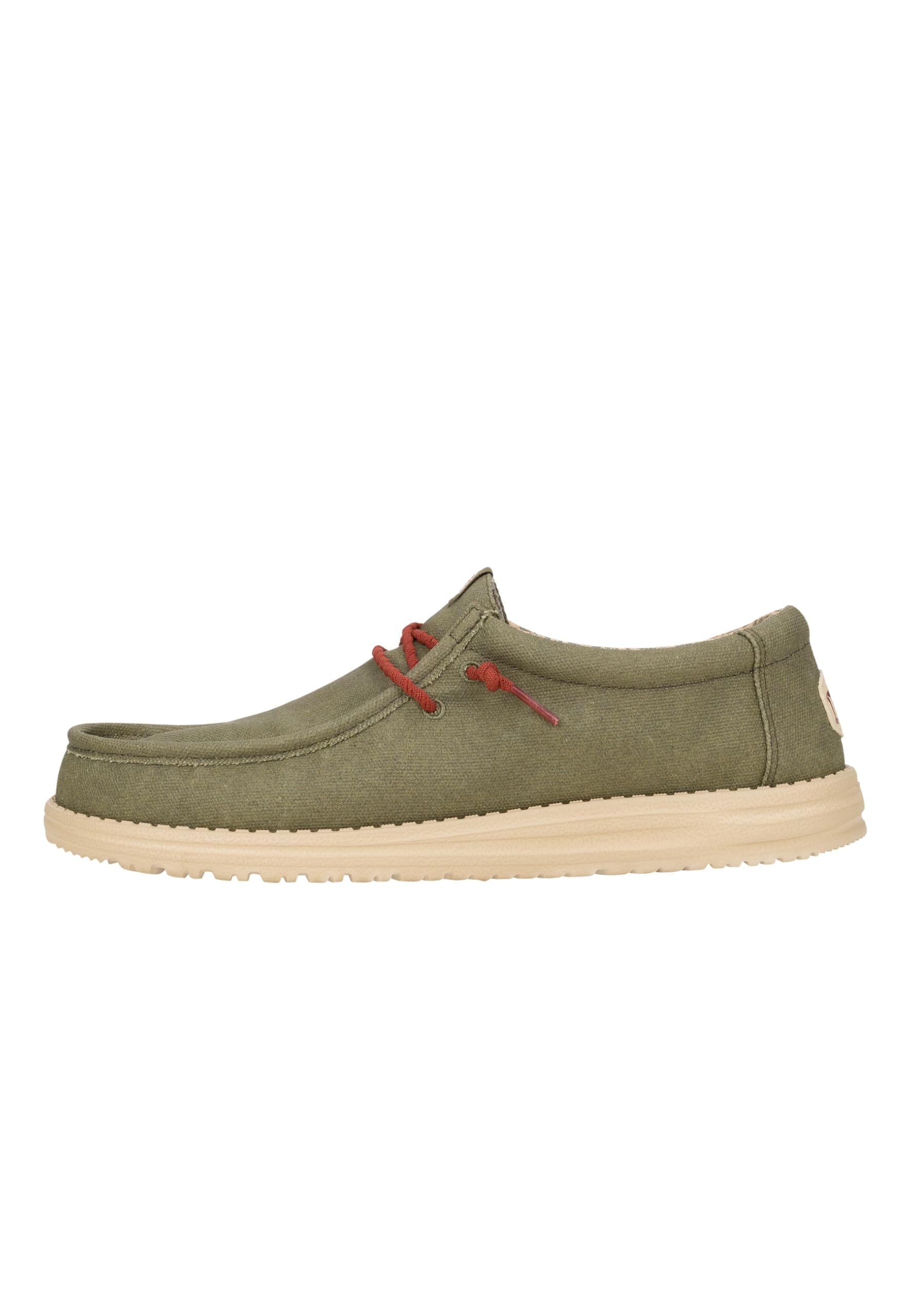 Hey Dude Men's Wally Waxed Canvas Sneaker Olive
