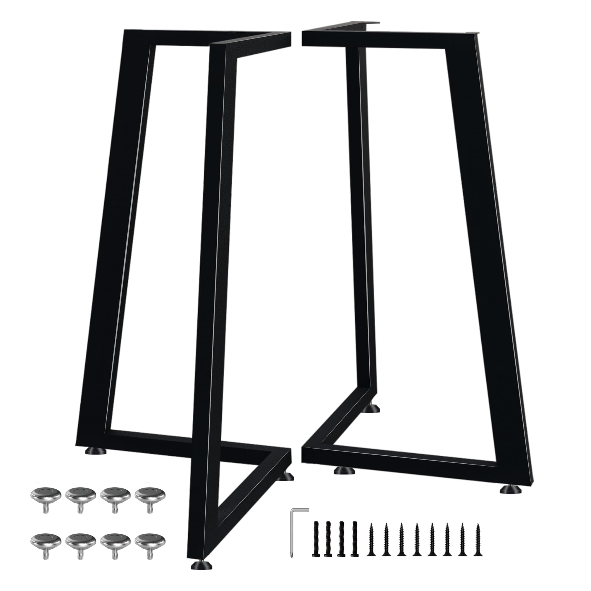 Pieds de Table Métal Noir 70 cm en V pour Table à Manger et Bureau