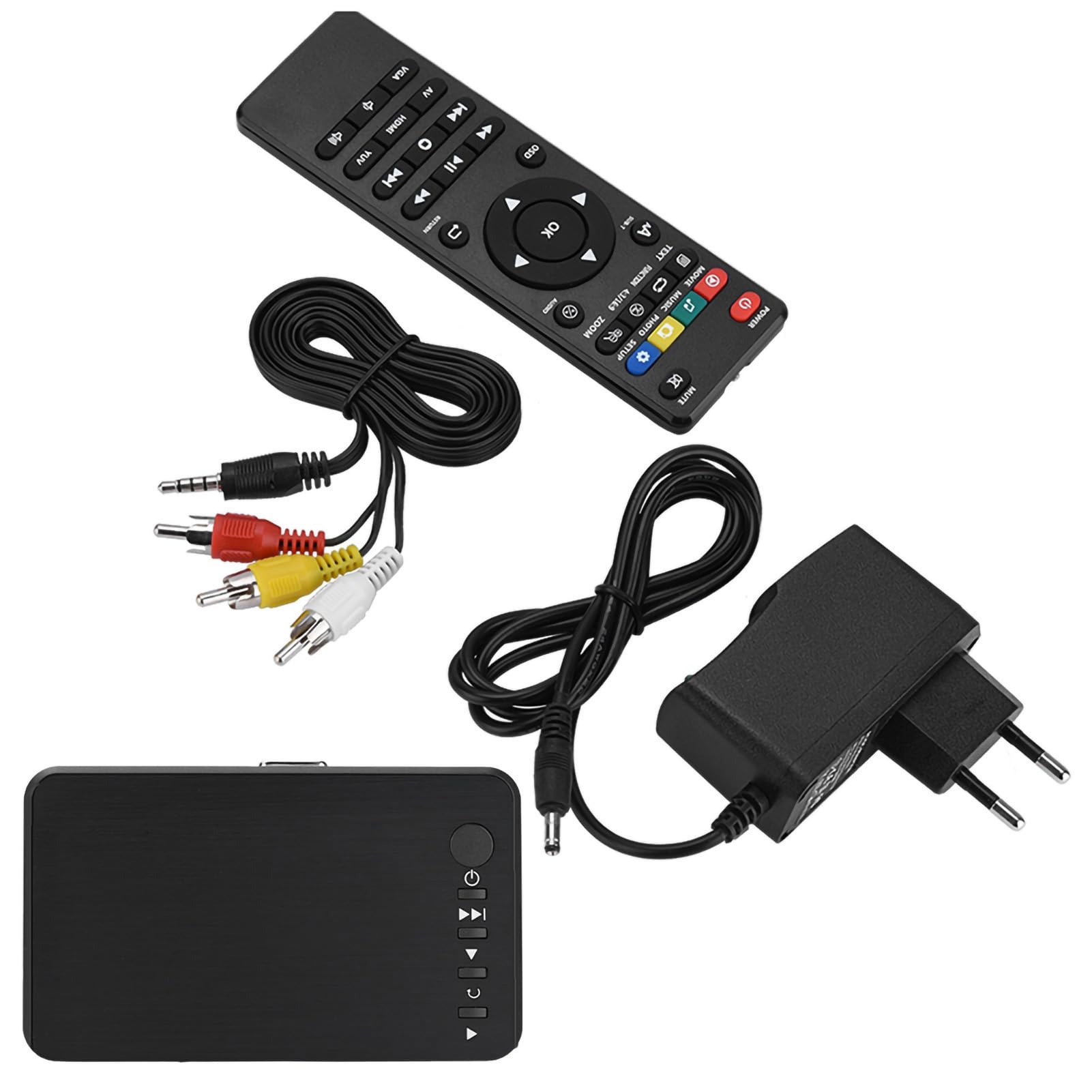 HDMI 1080P HD Audio i Video Multimedia Player z pilotem na podczerwień obsługa dysków twardych format FAT16 / FAT32 / NTFS (czarny) (UE)