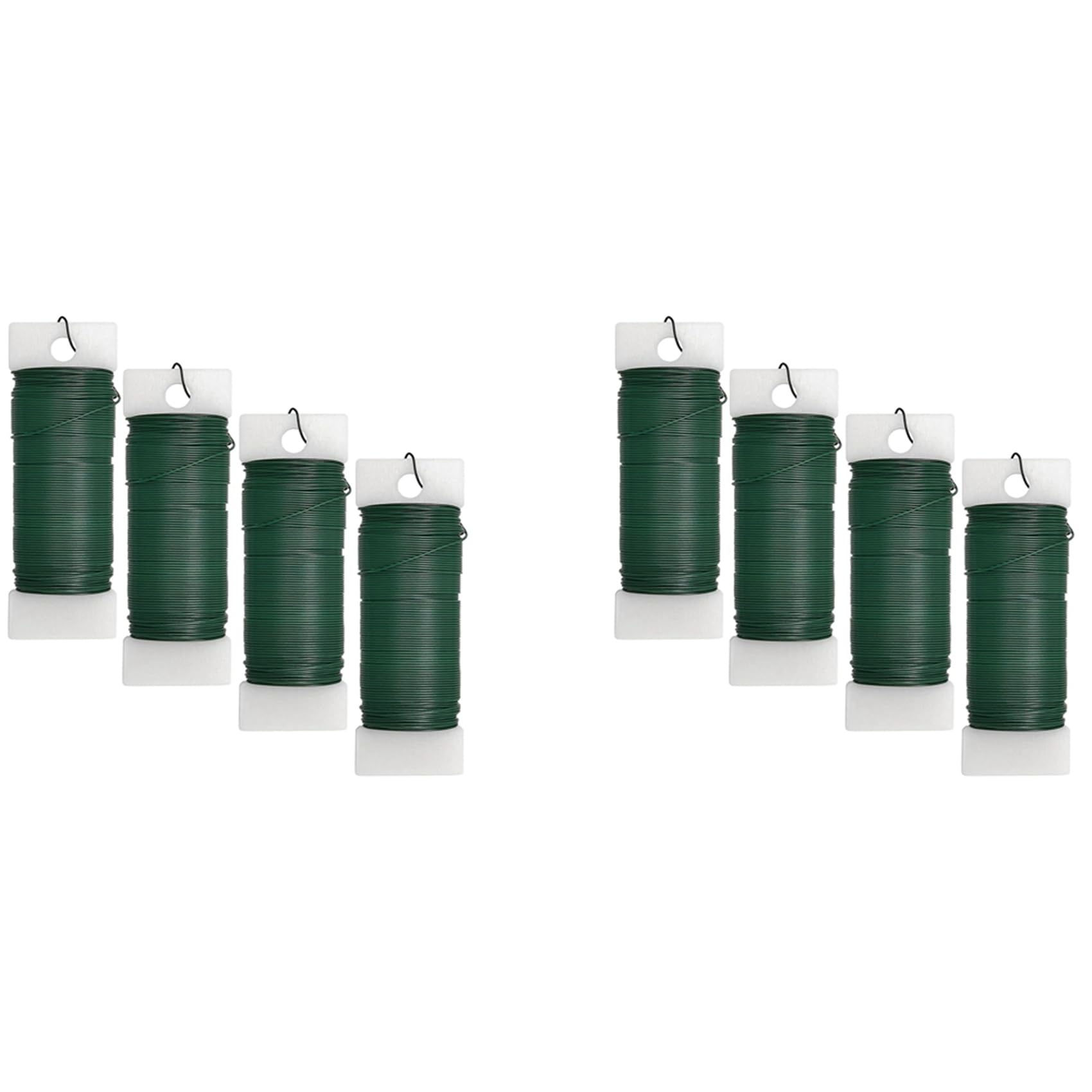 Istovo Green 8Pack Floral Wire Flexible Paddle Wire Florist Wire For Crafts,Wreaths, Tree,Garland And Floral Flower Arrangement