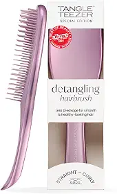 Tangle Teezer - Escova de cabelo desembaraçadora The Ultimate Detangler Chrome para todos os tipos de cabelo. Ideal para usar em fios molhados. Cor: Mauve Cooper