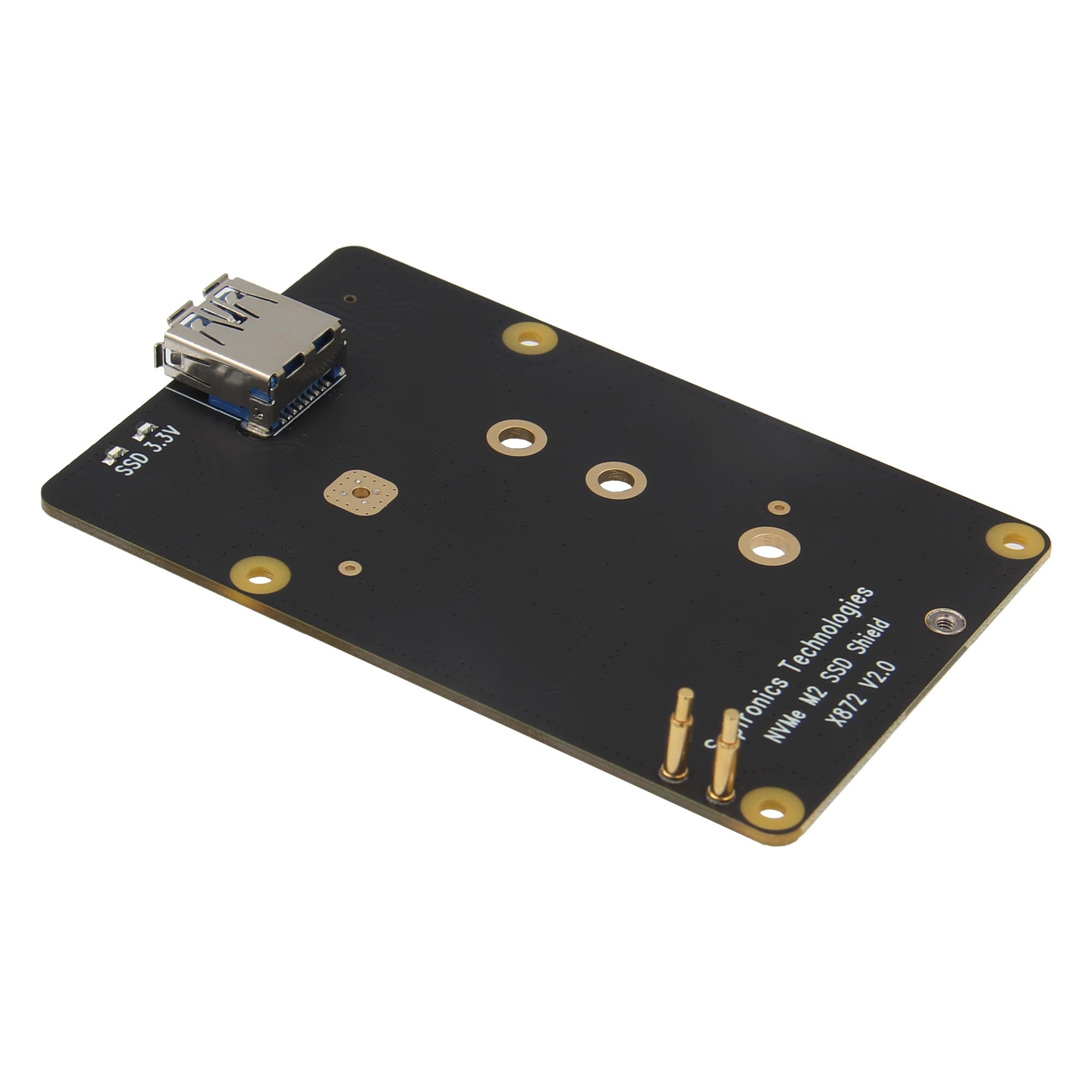 Geekworm X872 V2.0 USB 3.0 to M.2 NVMe SSD HAT Shield for Raspberry Pi 4