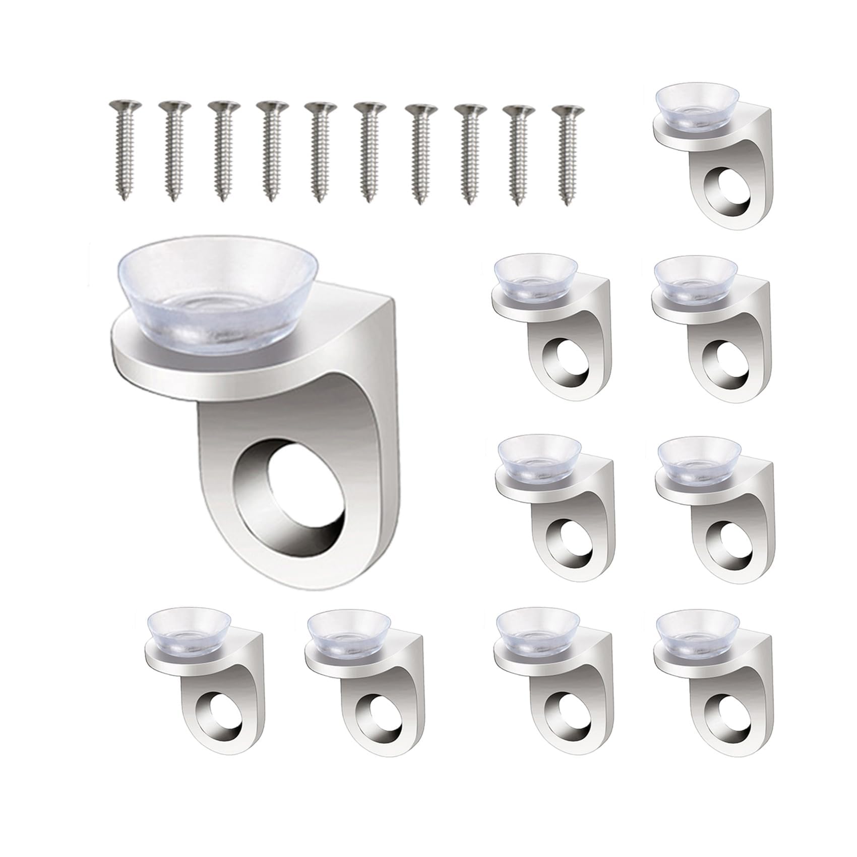 10 Pieces Heavy Duty Shelf Support, Mounting Brace Fixing Glass Wood Shelf Bracket, Shelf Pegs Shelf Brackets for Kitchen Cabinet Book Shelves, Round Bracket Pins