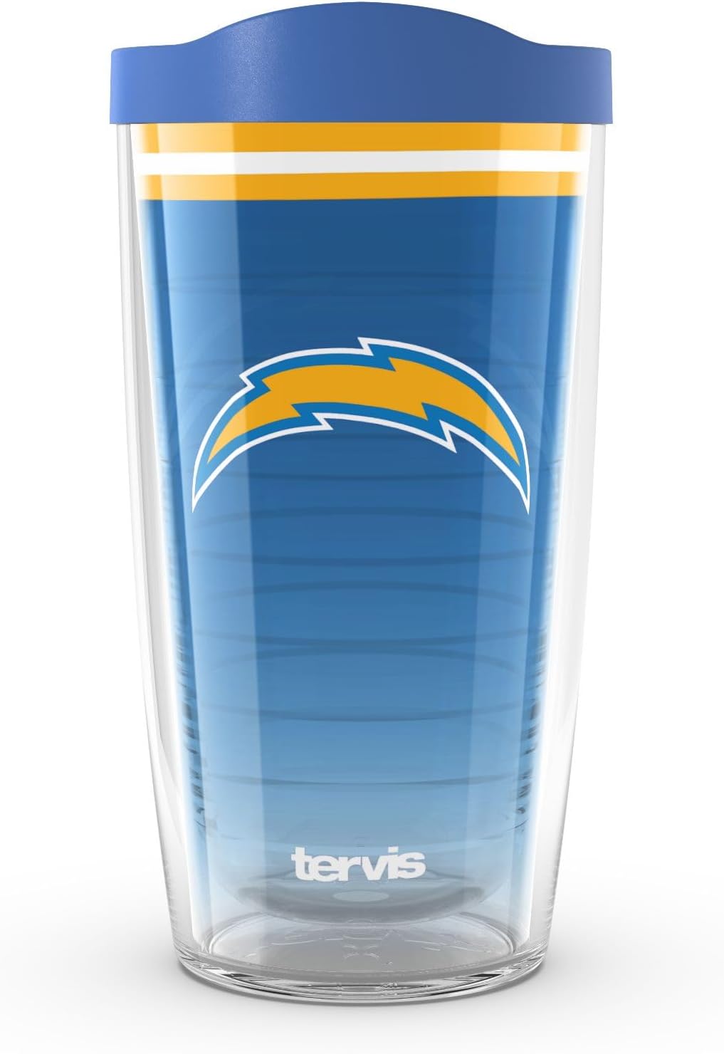 Tervis NFL Los Angeles Chargers - Forever Fan Made in USA Double Walled Insulated Tumbler Travel Cup Keeps Drinks Cold & Hot, 16oz, Classic