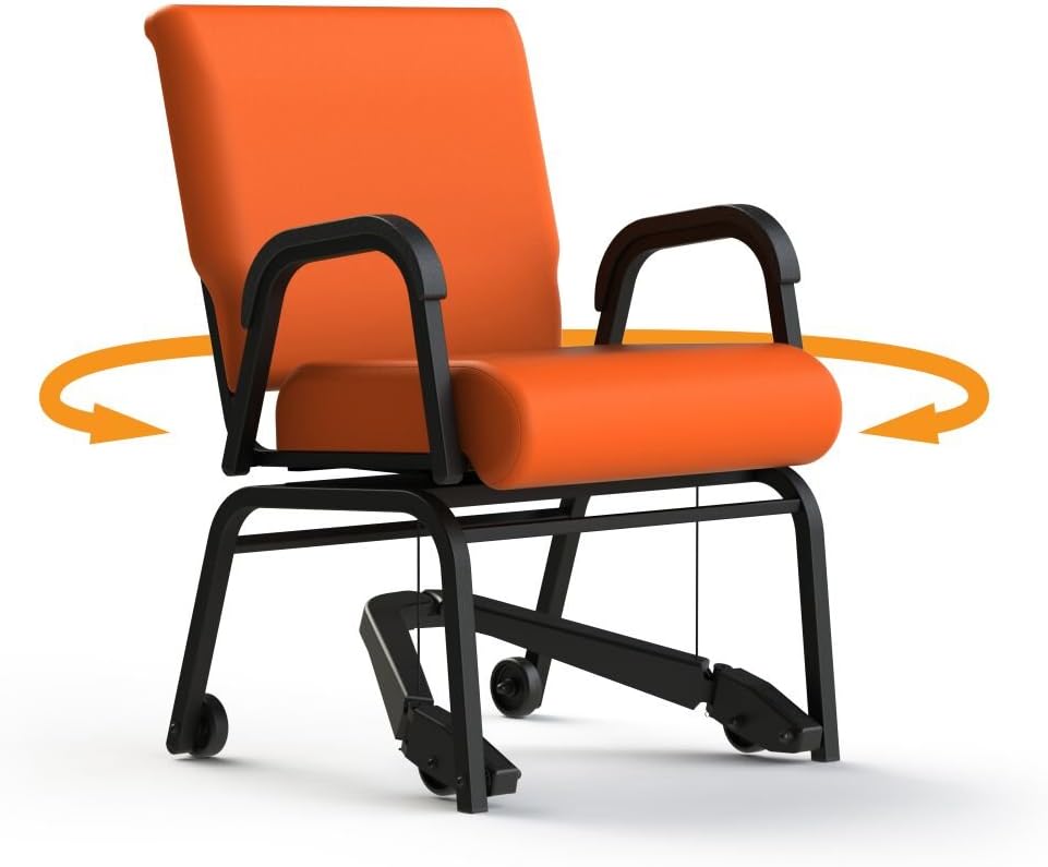 Swivel Chair with Foot Lever (Tangerine) Bring people to