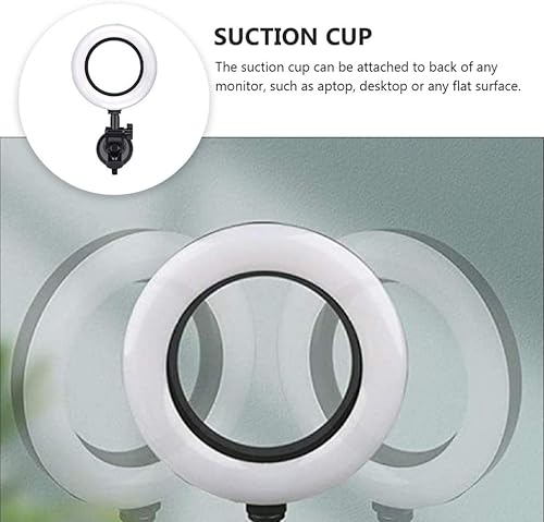 Miniatura 5 de MILISTEN Luces de lámpara de luz de autodifusión, 1 juego de luz de succión con ventosa, anillo de belleza, luz de relleno