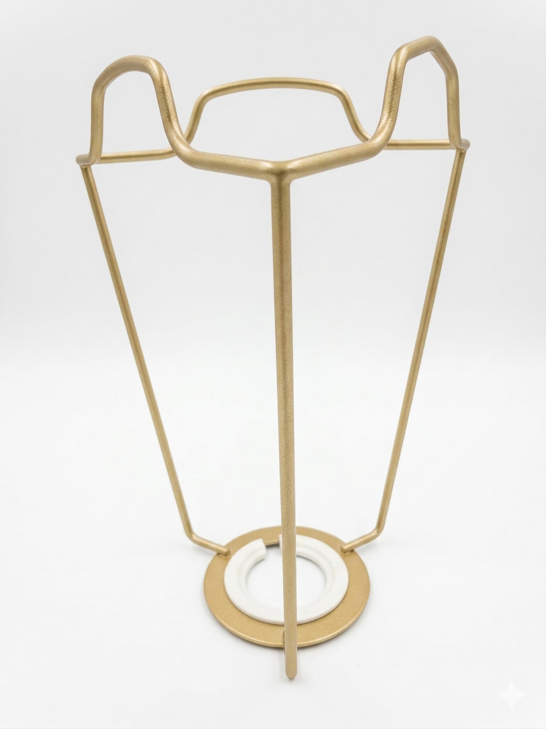 6 Inch Gold Shade Carrier for Duplex Fitting Lampshades – 15cm Height – Premium Gold Finish – Includes Free Reducer Ring for UK/EU B22, E27 & E14 Lampholders — image 1