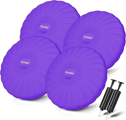 Vista 34 de Cojín tambaleante, asiento extra grueso para niños sensoriales, disco de equilibrio antideslizante con bomba de inflado para adultos, fuerza