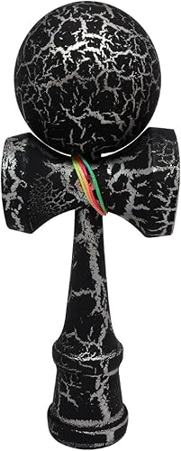 Miniatura 3 de Paquete de 2 The Best Pocket Kendama (no tamaño completo) – Colores de lujo: negro/plata y negro/oro – madera maciza – una herramienta para crear