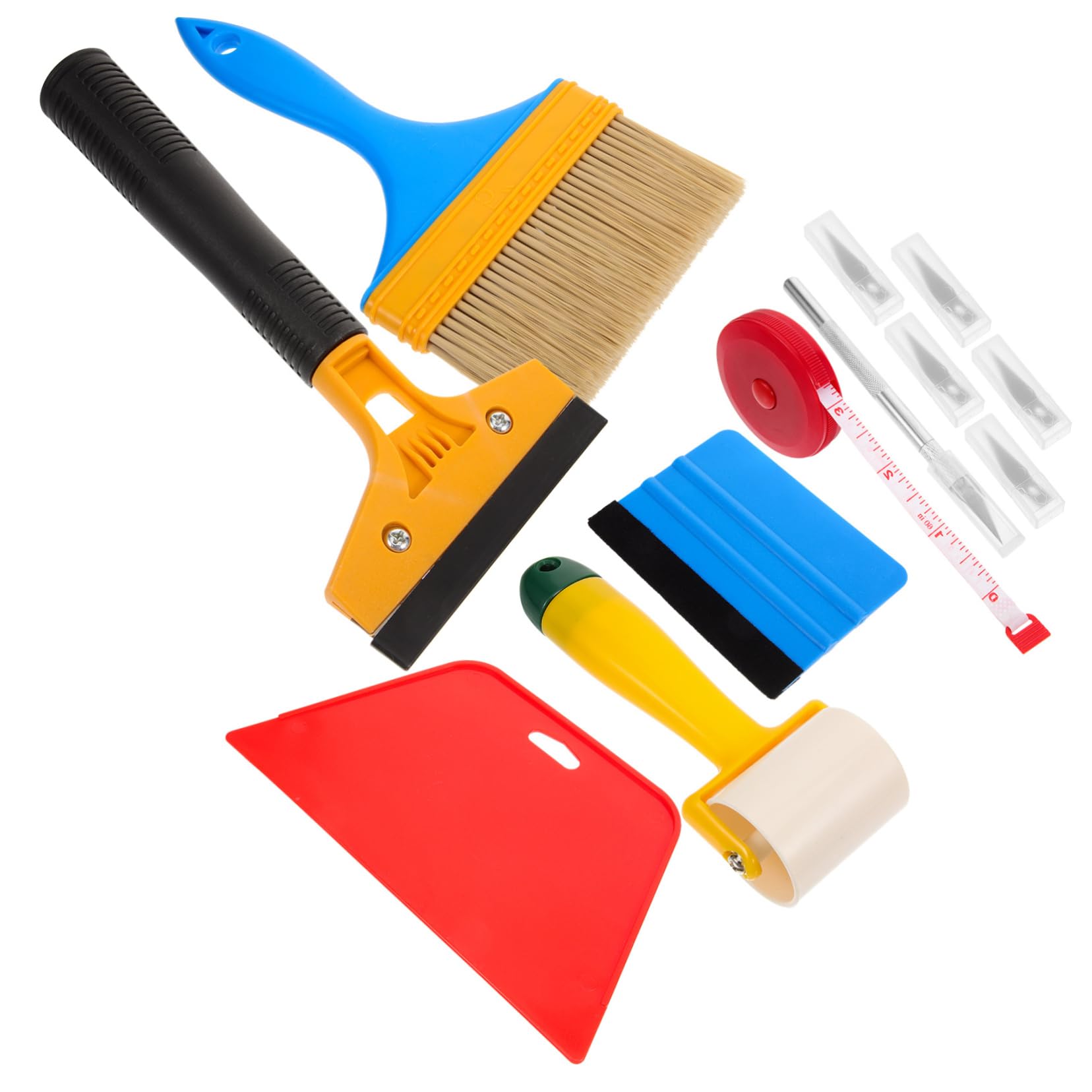 3 Ensembles Kit Outils De Tapisserie Outils De Pour Peint Avec Raclette Pour Application Facile Retrait Du Decoratif 12 Pièces * 3