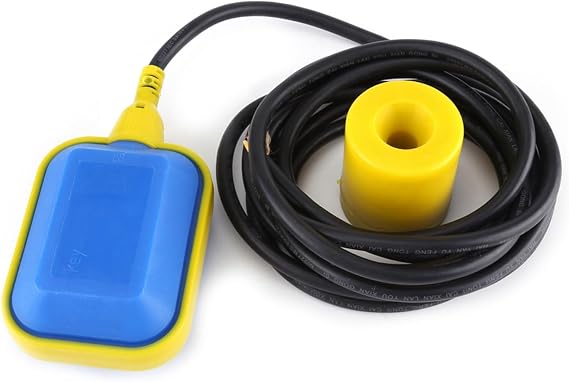 Water Level Switch, Cable Type Liquid Fluid Level Sensor Automatic Water Level Controller 0 to 220V 10A to Control Pump Work, Adjust Liquid Level (3.7M Cable)