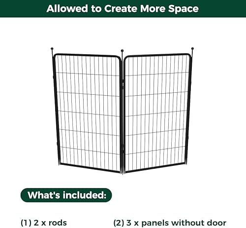 Miniatura 48 de FXW Rollick - Corralito para perros para patio, campamento con casa rodante, patentado, 50 pulgadas, 8 paneles