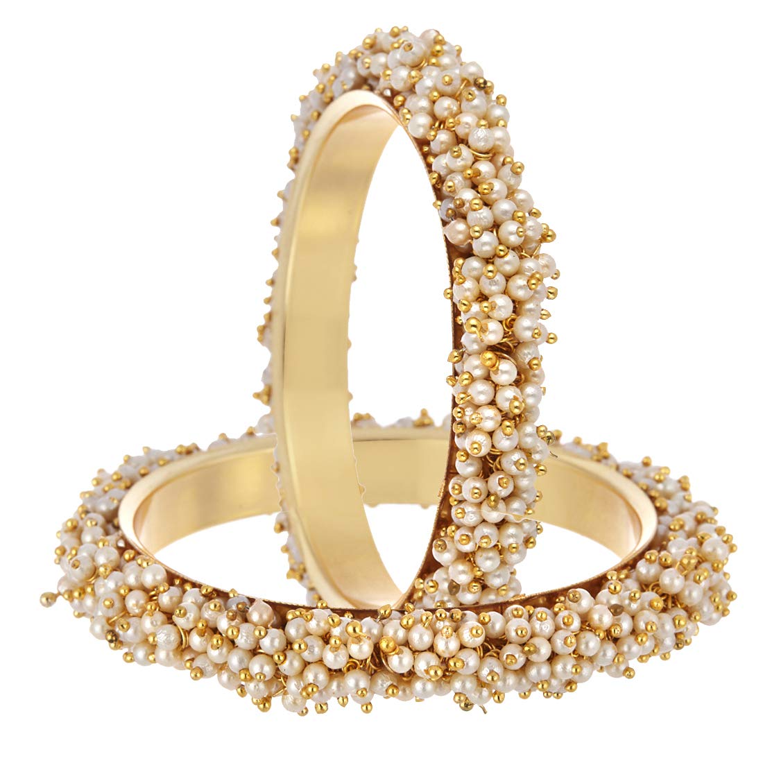 ZENEME Pearl Bangle Set Jewellery for Women/Girls (2.4) (White Pearl, 2.4) (B01MY16A0L) Amazon Price History, Amazon Price Tracker