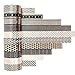 Cyleibe 10 Rouleaux Washi Tape Set, Washi Tape Adhésif papier cadeau doré Adhésif Papier Décoratif Or noir Masking Tape pour Scrapbooking Bricolage Artisanat