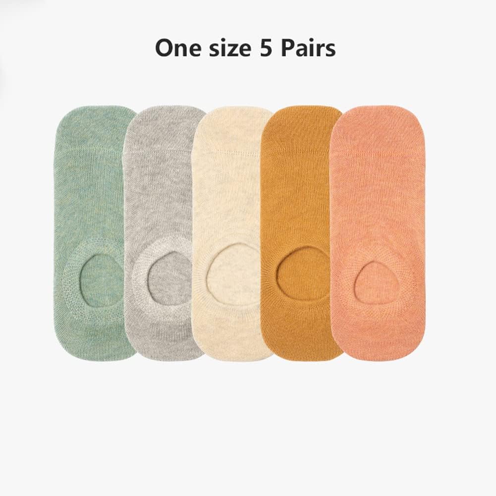 Hiking Socks Socks Womenss Low Cut Socks for Women Cotton Breathable Socks Ladies Casual Non Slip Socks 5 Pairs Walking Socks