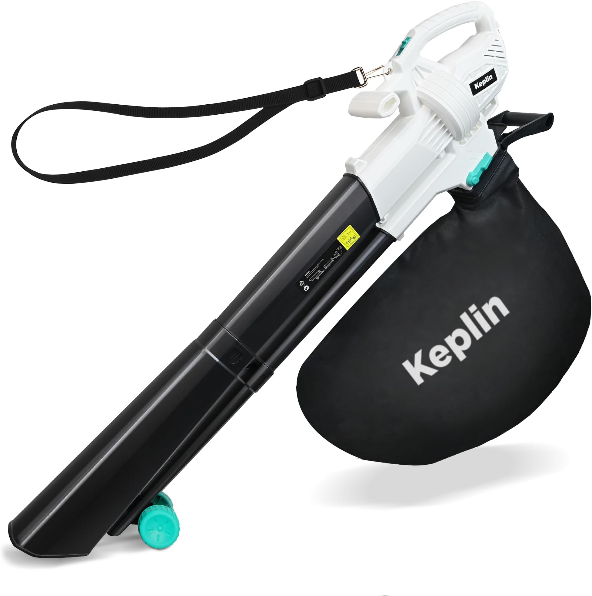 KEPLIN - 3 in 1 Leaf Blower, Garden Vacuum and Shredder, Collection Bag 3300W, 45L for Easy Cleaning Leaves, Debris and Debris in the Garden, Patio and Unit with