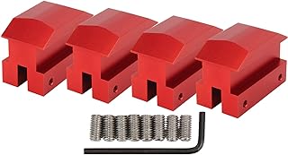 Jack Lift Pad Billet Aluminum Lift Pads Jack Pad for 6th Gen Chevrolet Camaro Except Convertable,4 Pieces Red Jacking Lifting Pad Floor Jack Bolt on Jack Points for Camaro 6th Gen 2016‑2024