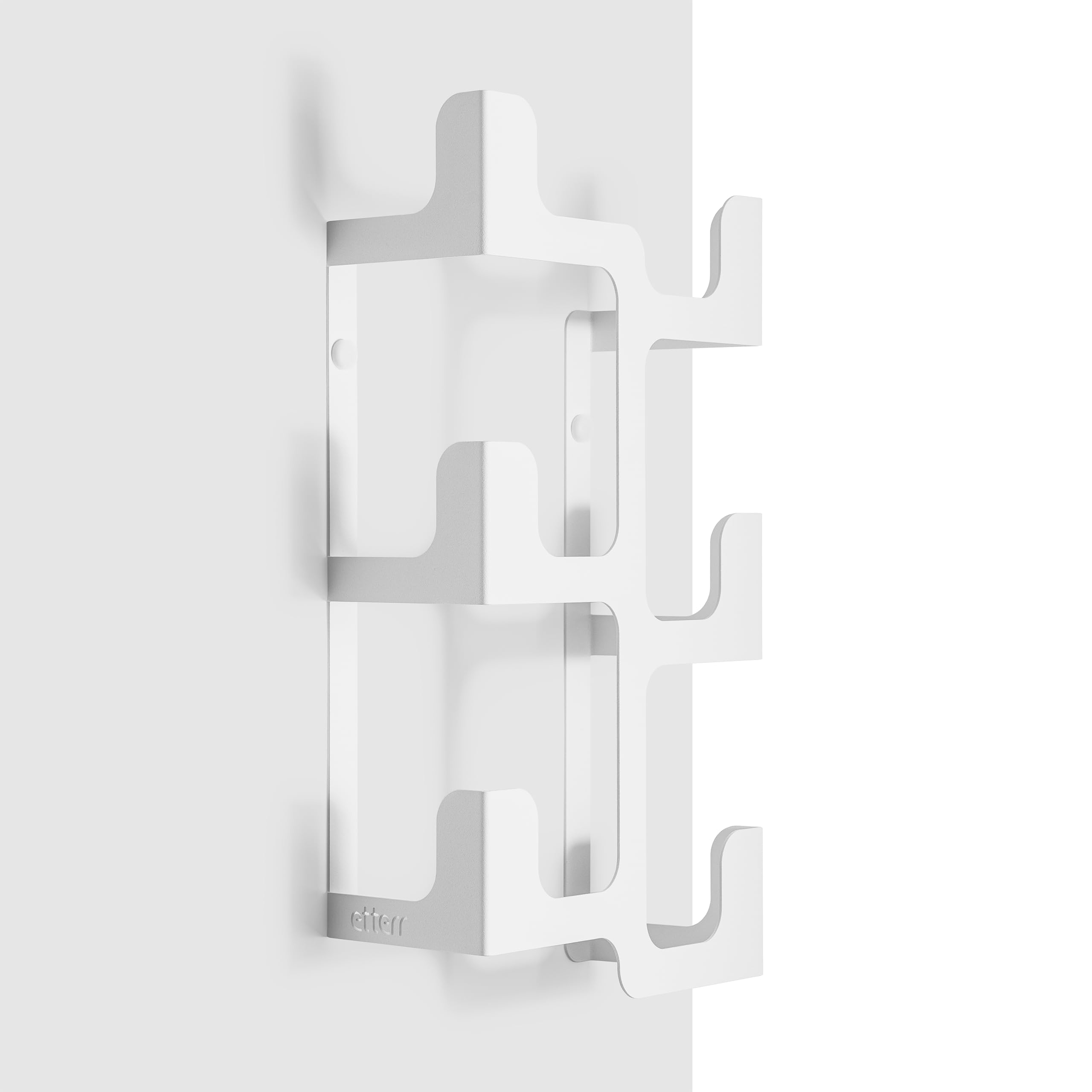 Wieszak ścienny Nowoczesny Organizator Wejście Przedpokój Łazienka Metalowy Wieszak Minimalistyczny Dekoracyjny Design Wieszak Z Hakami Na Płaszcze Ręczniki Kurtki (Biały)