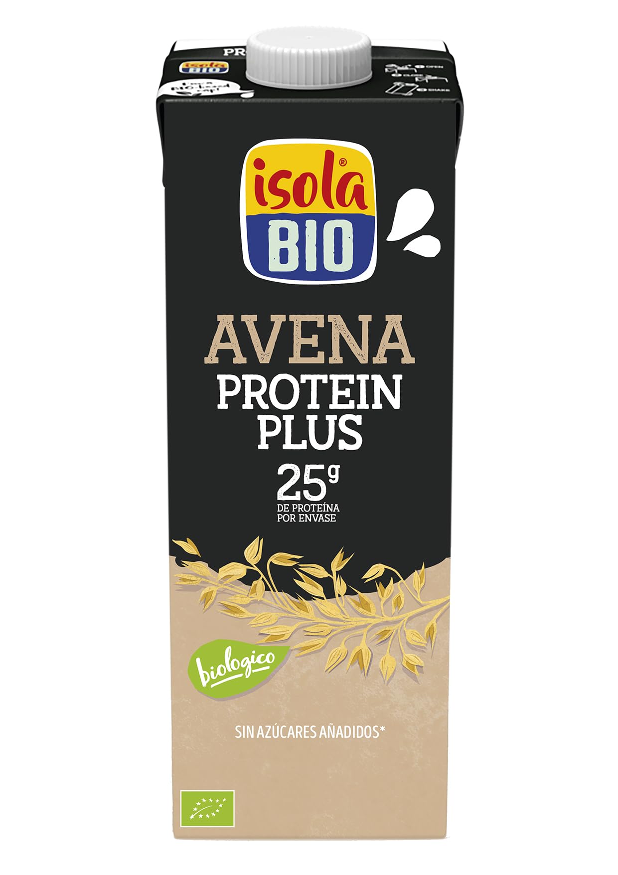 ISOLA BIO - Pack de 6 Unidades de 1 L de Bebida Ecológica Vegetal de Avena con Proteína - Alto Contenido en Proteínas Vegetales - Apto para Veganos