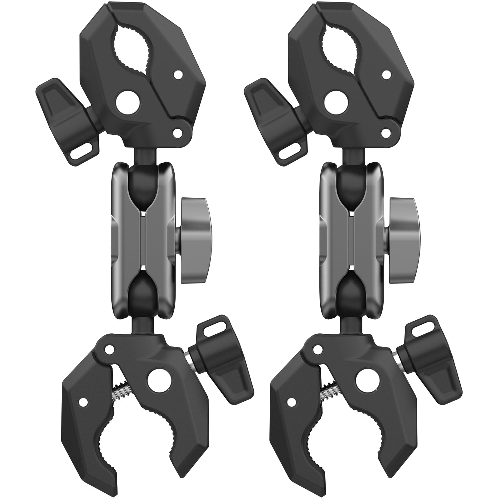 Uchwyt zaciskowy do roweru motocyklowego (2-pak) do Insta360 X5 X4, uchwyt na drążek do selfie do GoPro DJI Osmo Action Pocket 3 Osmo 360 Nano, kierownica rowerowa, szyna siodełka, przedłużenie rury