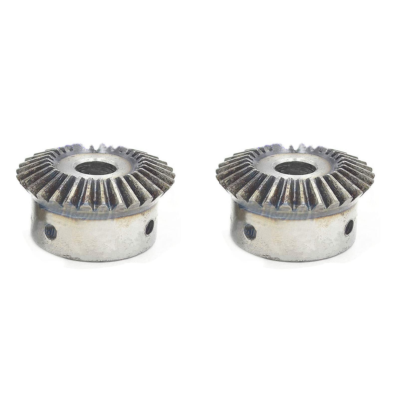 2 piezas de engranaje cónico de 1,5 módulos, acero plateado 30 dientes de 12 mm de diámetro del agujero, engranaje cónico de 90 grados