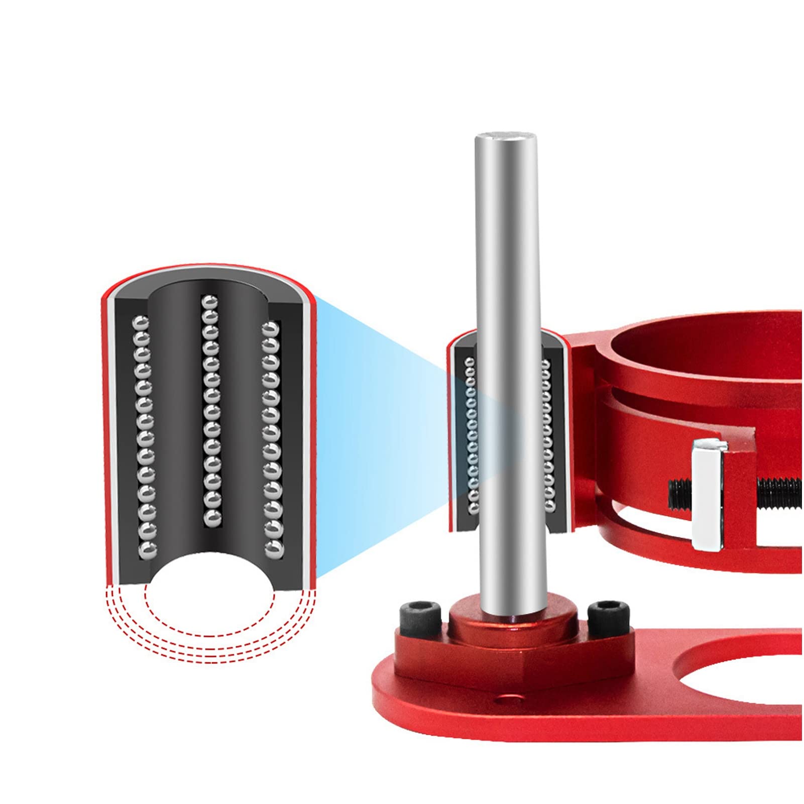 System Podnoszenia Frezarki, odporność na korozję 0-47 Mm Zestaw Podstawy Podnoszenia do Obróbki Drewna ze Stopu Aluminium do Stołu Frezarki (Złoto)