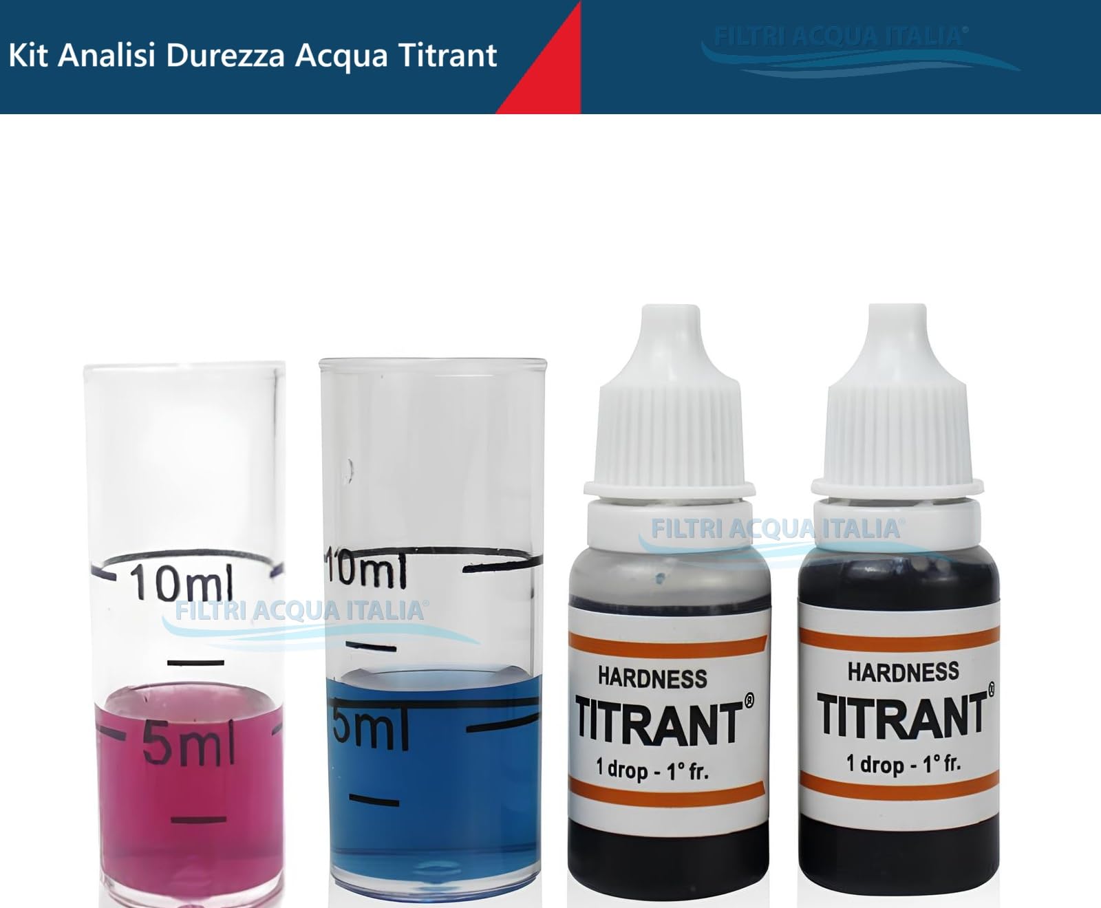 Titrant Kit Analisi Durezza Acqua Gradi Francesi 2 Pezzi