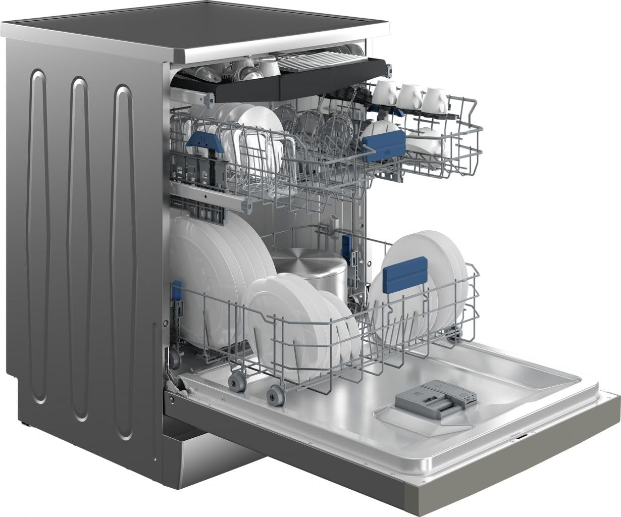 Lavavajillas Beko Bdfn26550xc Inox 6 Programas 3 Bandeja 15 Cubiertos Media Carga Clase B Display