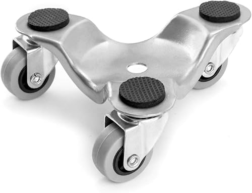 Miniatura 3 de QWORK 4 unidades de 6 pulgadas de acero Tri-Dolly, capacidad de carga de 400 libras, ideal para mover muebles y electrodomésticos, duradero y fácil
