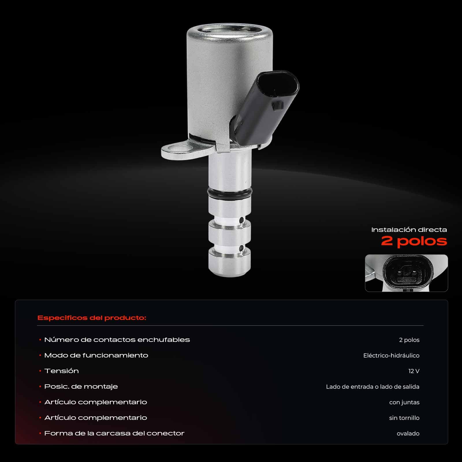 Frankberg Ajustador del árbol de levas de la válvula de control 04L906455A | Compatible con: T.o.u.r.a.n 5T1, A1 Sportback 8XA 8XF, Limusina A3 8VM 8VS, O.c.t.a.v.i.a III 5E3 NL3 NR3
