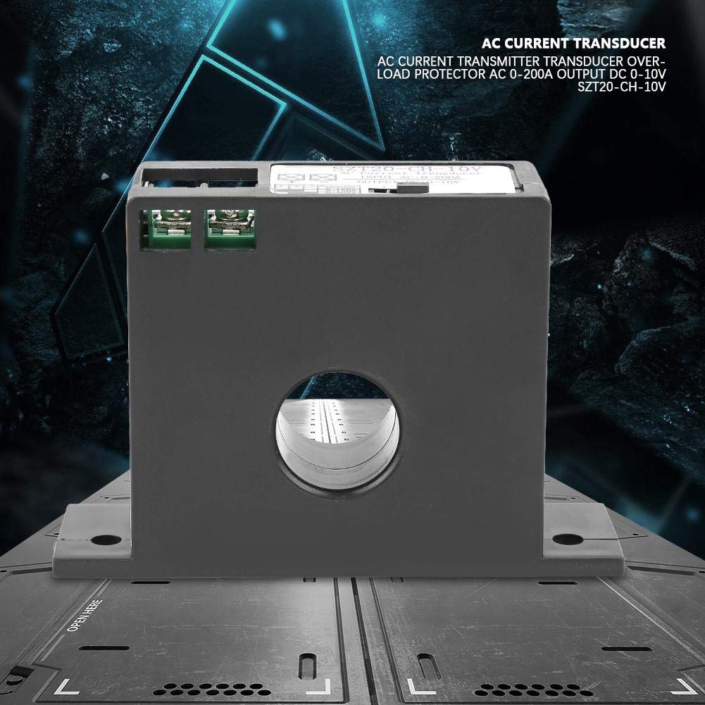 Émetteur de courant alternatif, protecteur de surcharge de transducteur AC 0-200A Sortie DC 0-10V SZT20-CH-10V