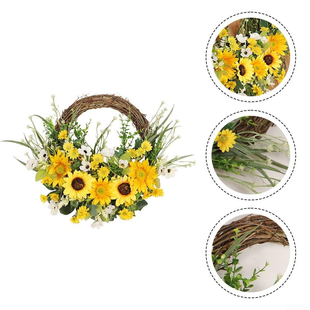 Ghirlanda Fiori Finti Seta 45x35cm Realistica