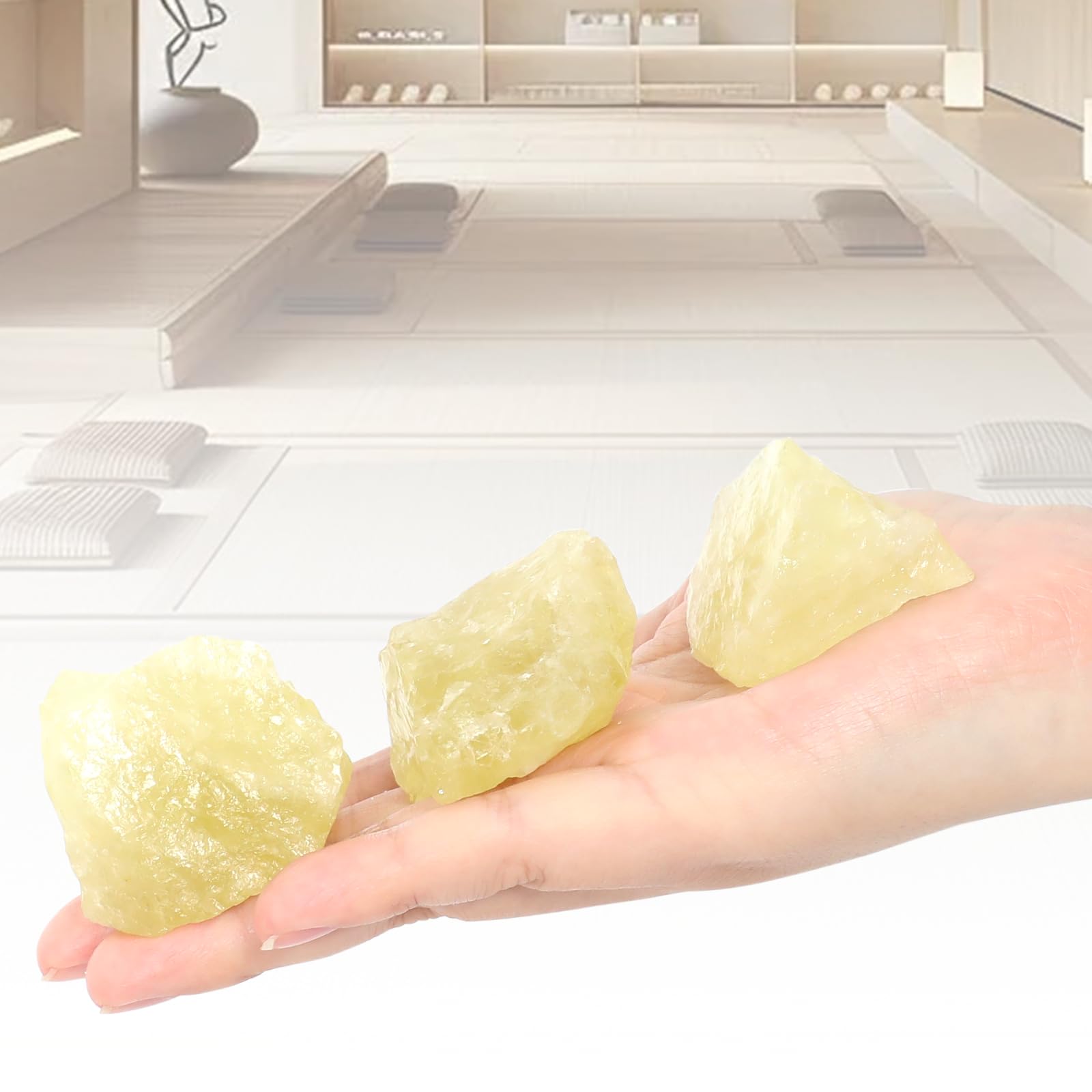 500g Cuarzo Citrino en Bruto a Granel - Piedras de Cristal en Bruto de Cuarzo Citrino para Tumbling, Rocas para Fuentes, Decoración, Pulido, Reiki con Cristales