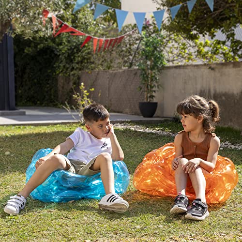 Riesiger aufblasbarer Bumper-Bubble-Ball Bumpoy InnovaGoods 2 Stück, Blau und Orange