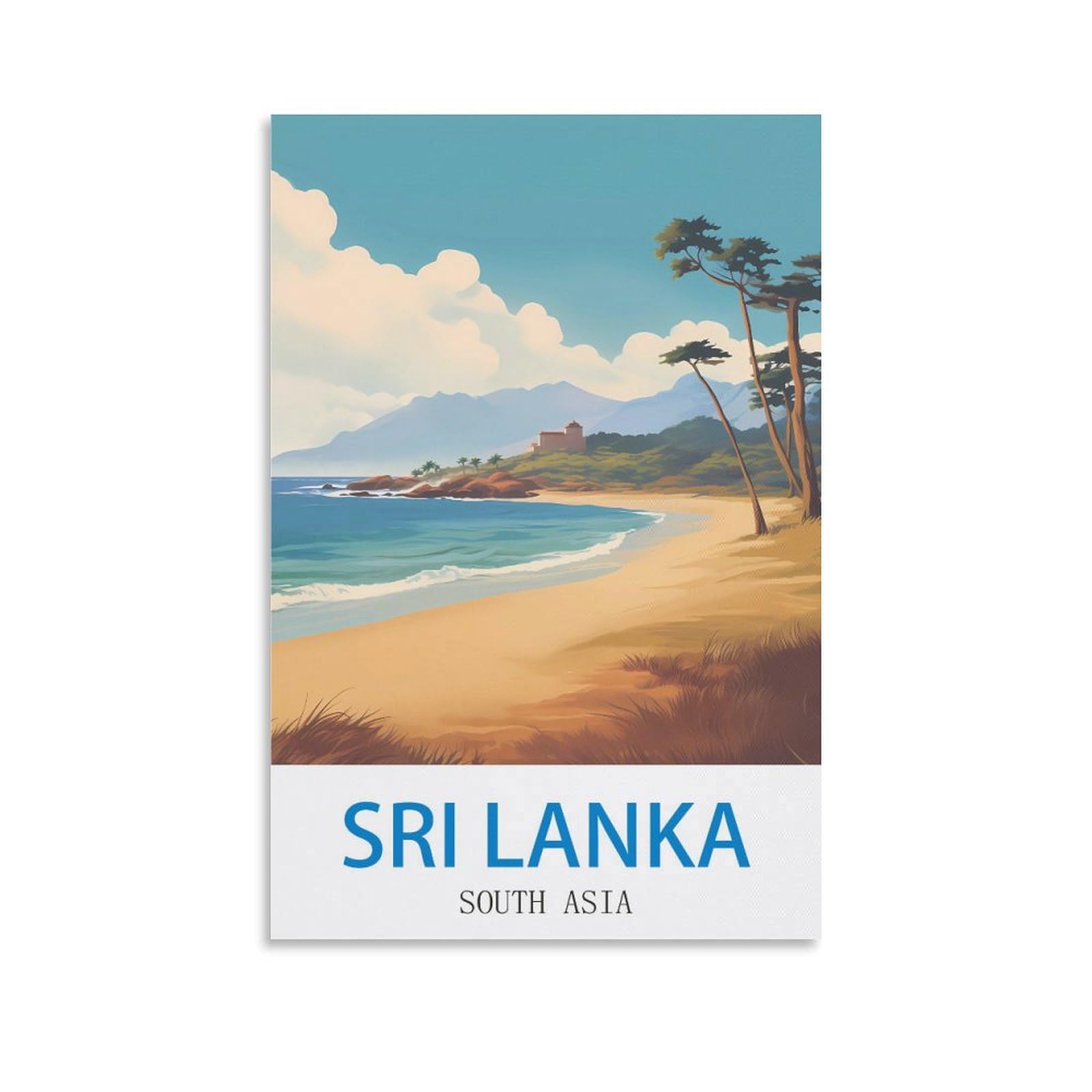 Lnuyitr Unframe-Style Sri Lanka South Asia Vintage Travel Poster 08X12inch(20X30cm) Canvas Art Posters And Wall Art Picture Prints Modern Home Bedroom Decor Posters