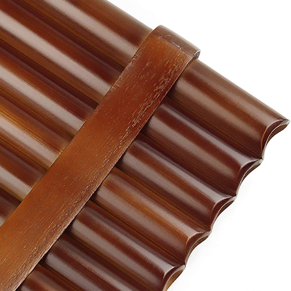 18 Tubes F Key Pan Flute de Haute Qualité Pan Pipes Instrument À Vent Instrument de Musique Traditionnelle Chinoise en Bambou Flûte de Pan, Fabriquée À La Main Right