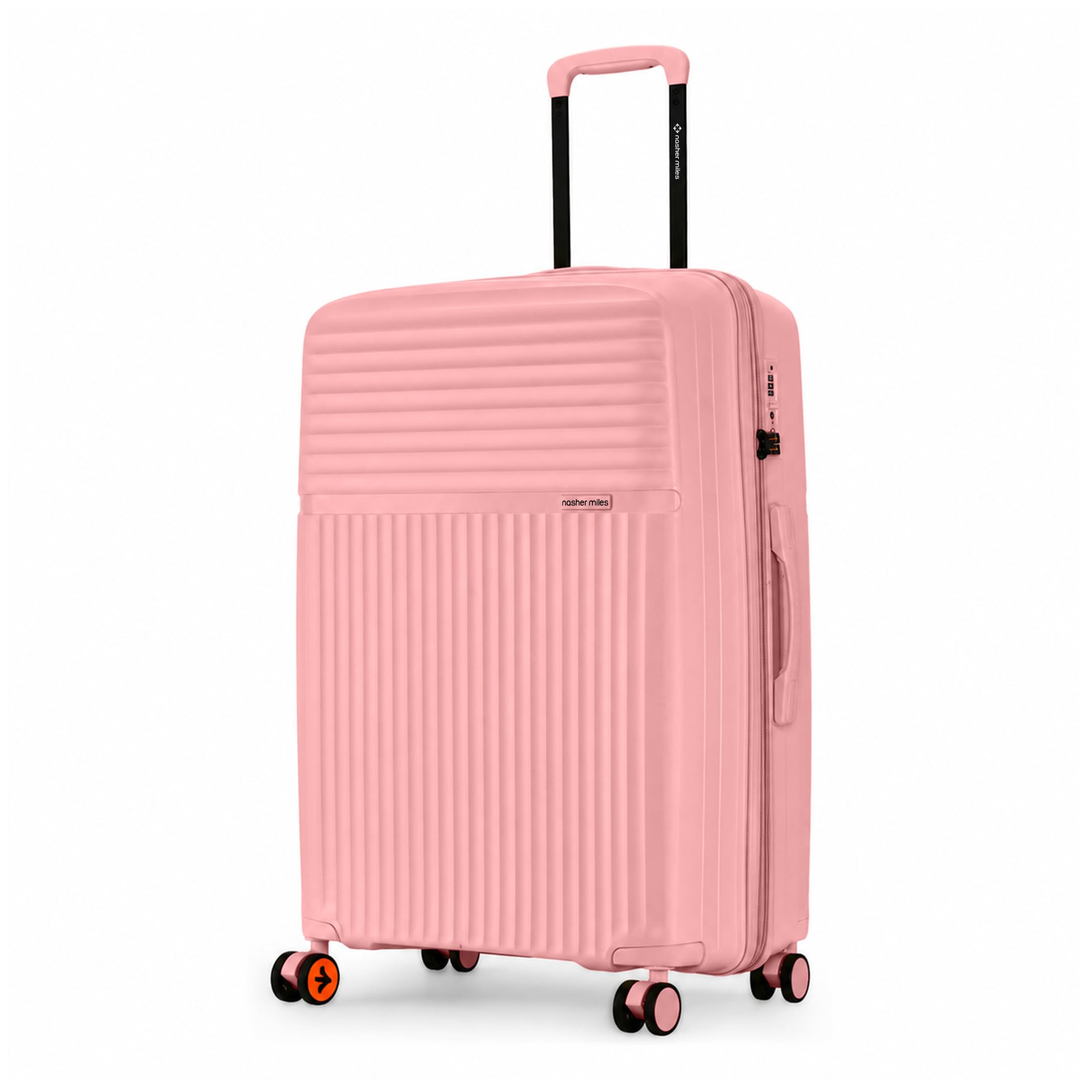 Krabi Expander Hard-Sided Polypropylene Check-in Luggage 28 inch | 75cm | 8 Wheels Large Trolley Bag for Travel | Suitcase (Peach)