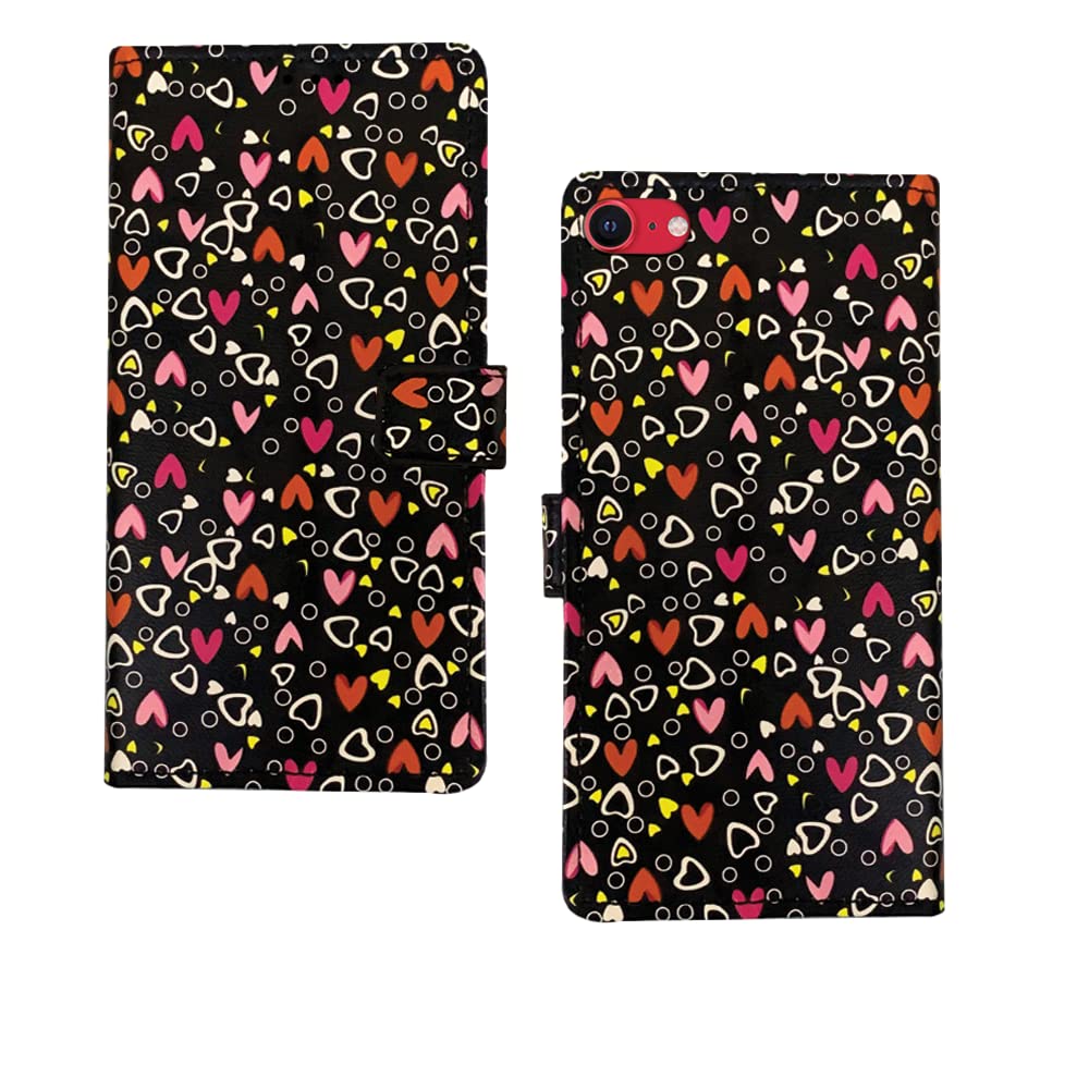 Inktree Apple iPhone SE 2020 Flip Case | Premium Leather Finish Flip Cover |Designer Printed Flip Cover for Apple iPhone SE 2020 - Black Hearts (B0BNC5L9Z9) Amazon Price History, Amazon Price Tracker